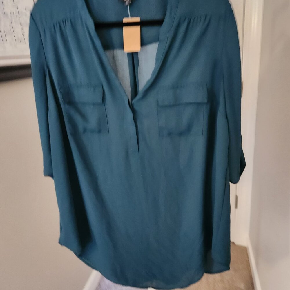Harper Georgette Pullover 3/4 Sleeve Blouse - Size 00 - Picture 3 of 7